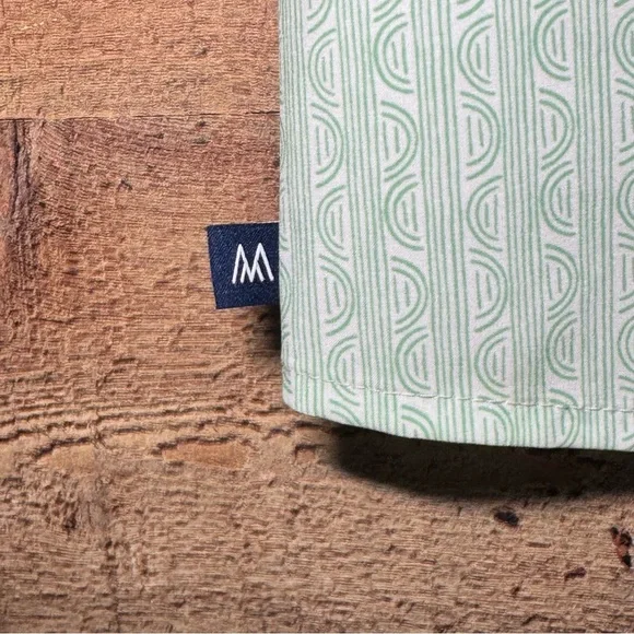 Mizzen+Main Leeward Shirt Men’s Medium Neptune Saguaro Green Stretch Classic Fit - Picture 6 of 11